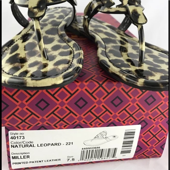 Tory Burch Miller Sandals Thong Flip Flop leopard - Picture 6 of 8
